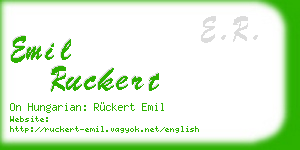 emil ruckert business card