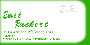 emil ruckert business card